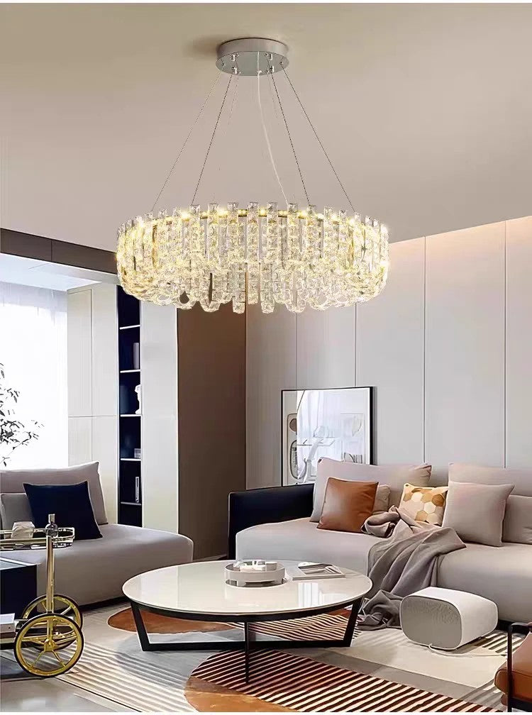 AM0394 · Ribbon Ring Crystal Chandelier · view 3