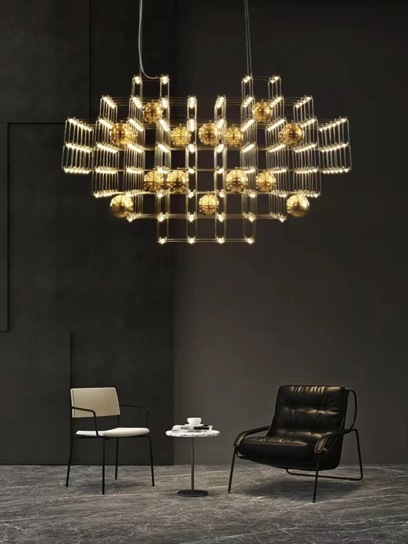 AM0396 · Minimalist Glass Ring Chandelier · view 1