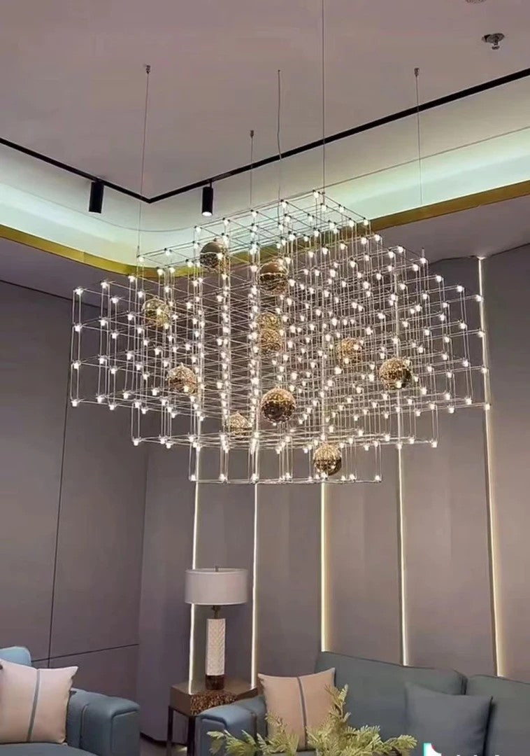 AM0396 · Minimalist Glass Ring Chandelier · view 2