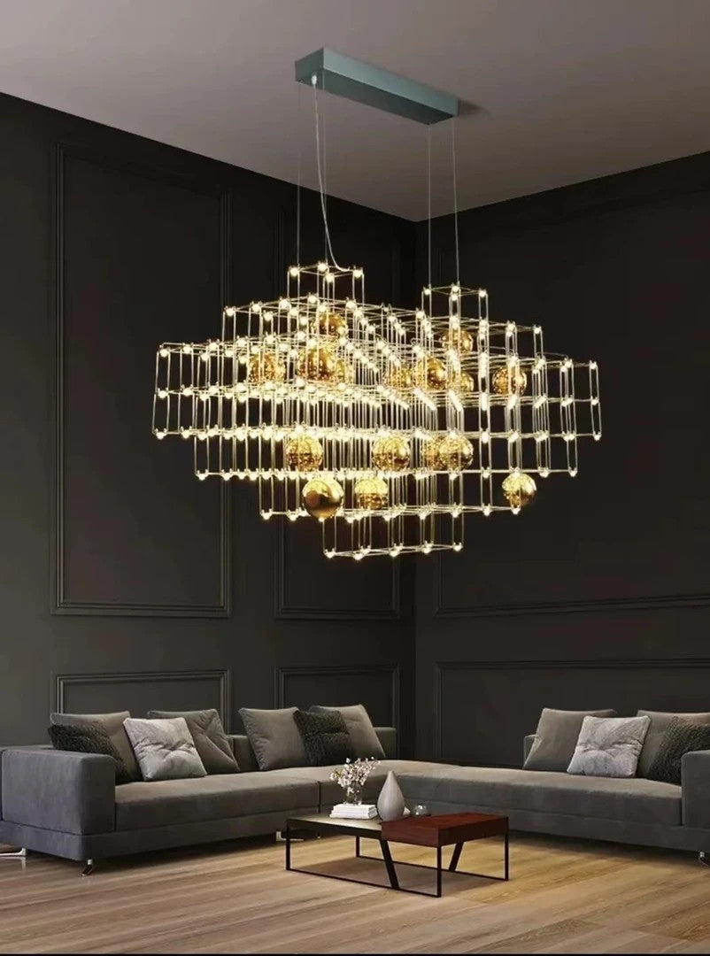AM0396 · Minimalist Glass Ring Chandelier · view 3