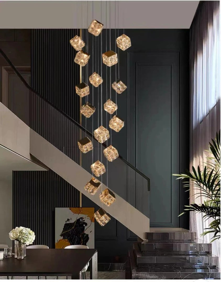 AM0401 · Sculptural Crystal Staircase Pendant · view 1
