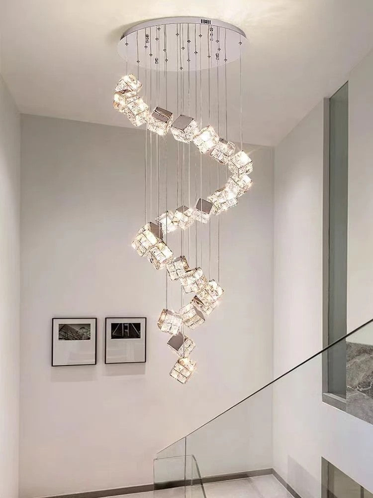 AM0401 · Sculptural Crystal Staircase Pendant · view 2