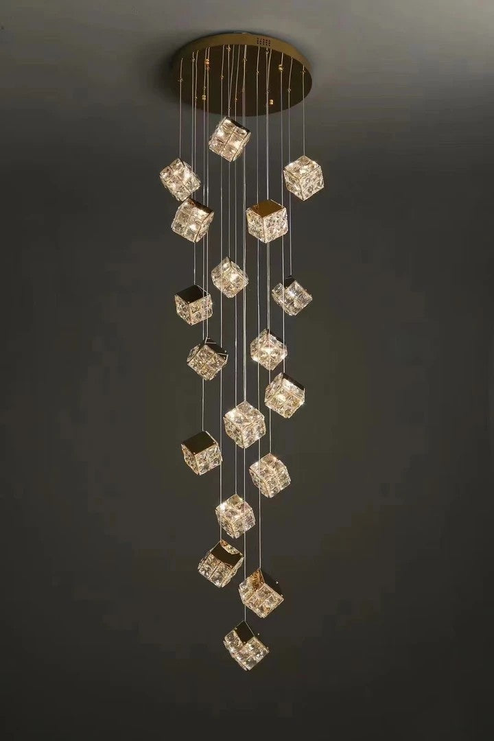 AM0401 · Sculptural Crystal Staircase Pendant · view 3