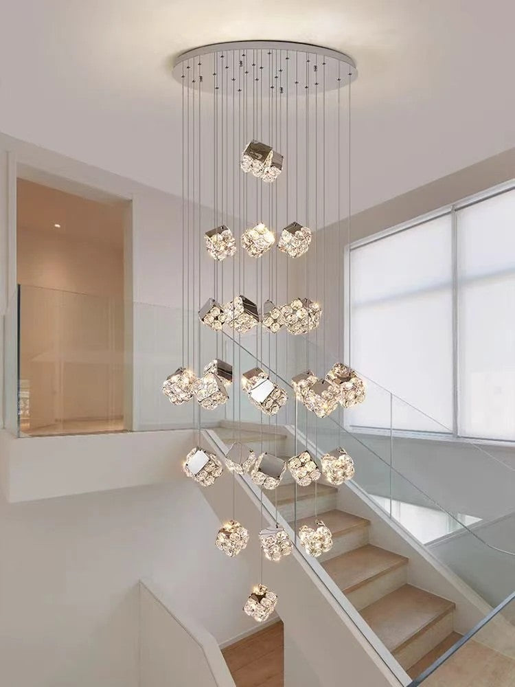 AM0401 · Sculptural Crystal Staircase Pendant · view 4
