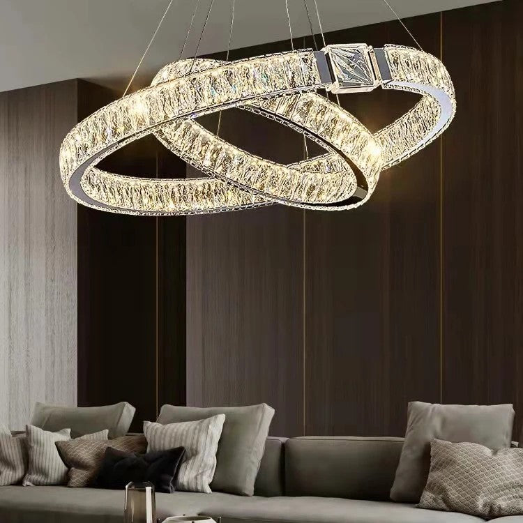 AM0404 · Sculptural Ring Crystal Chandelier · view 1