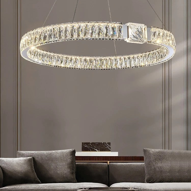 AM0404 · Sculptural Ring Crystal Chandelier · view 2