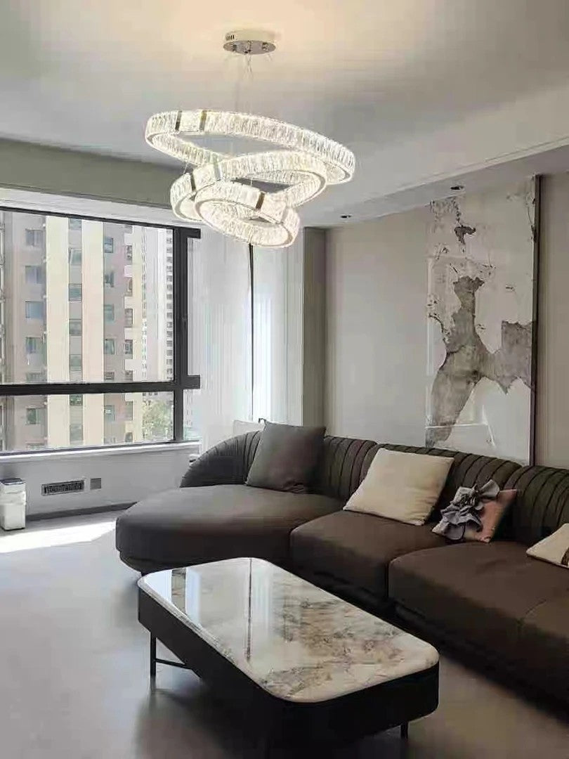 AM0404 · Sculptural Ring Crystal Chandelier · view 4