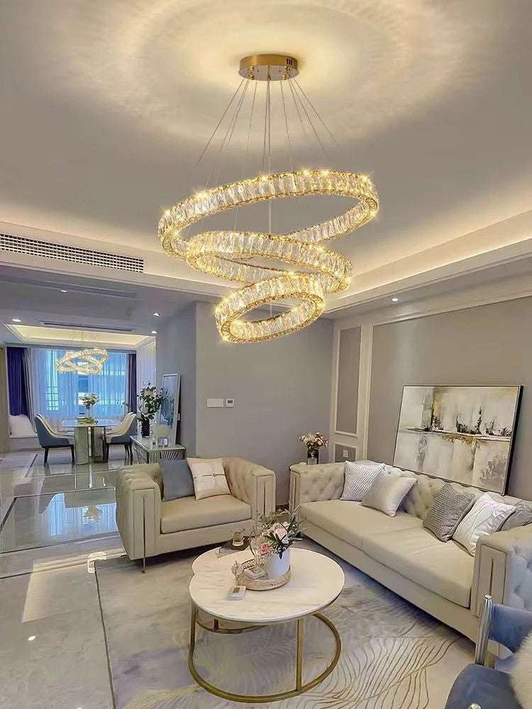 AM0404 · Sculptural Ring Crystal Chandelier · view 5