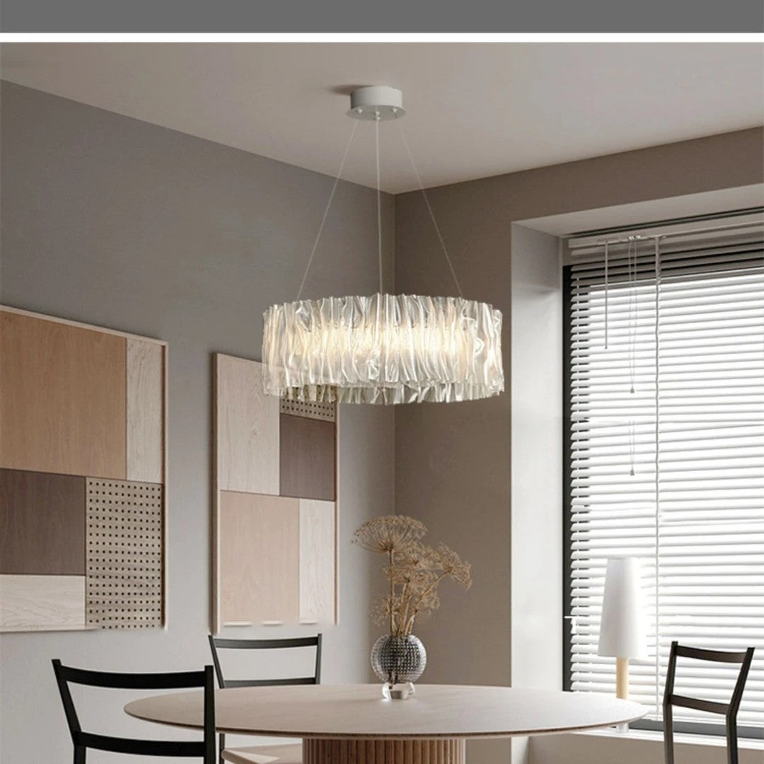 AM0408 · Italian Fluted Glass Ring Chandelier · view 4