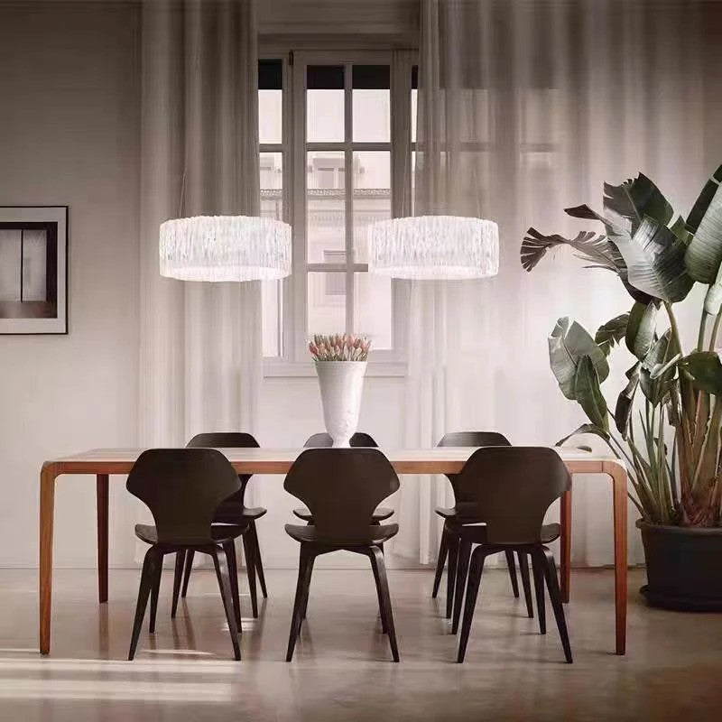 AM0408 · Italian Fluted Glass Ring Chandelier · view 5