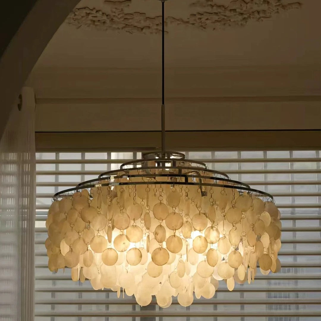 AM0415 · French Cream Shell Wind-Chime Chandelier · view 4