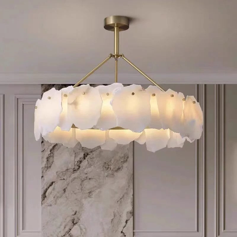 AM0419 · French Brass Candle Chandelier · view 1