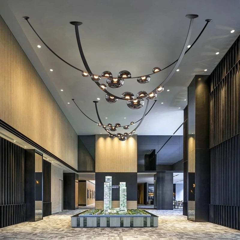 AM0420 · Italian Leather-Belt Dewdrop Chandelier · view 4
