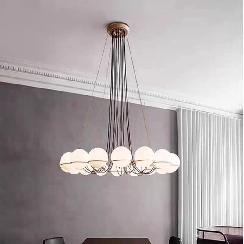 AM0422 · Oriental Glass Globe Chandelier · view 1