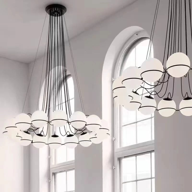 AM0422 · Oriental Glass Globe Chandelier · view 2