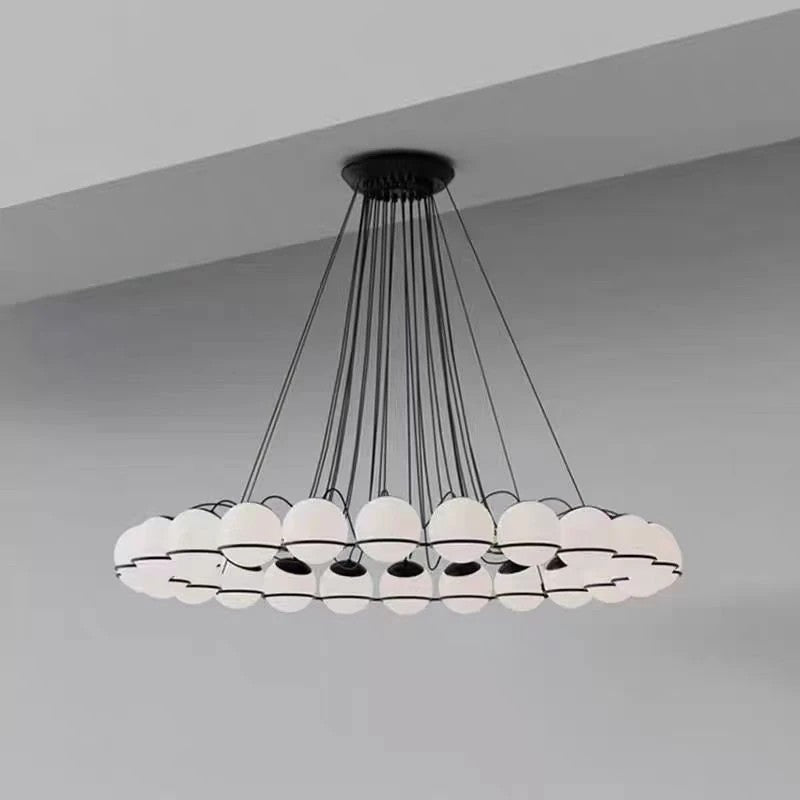 AM0422 · Oriental Glass Globe Chandelier · view 4