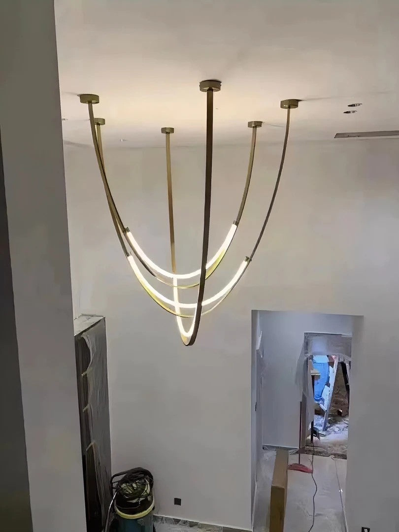 AM0427 · Tall-Ceiling Metal Chandelier · view 1