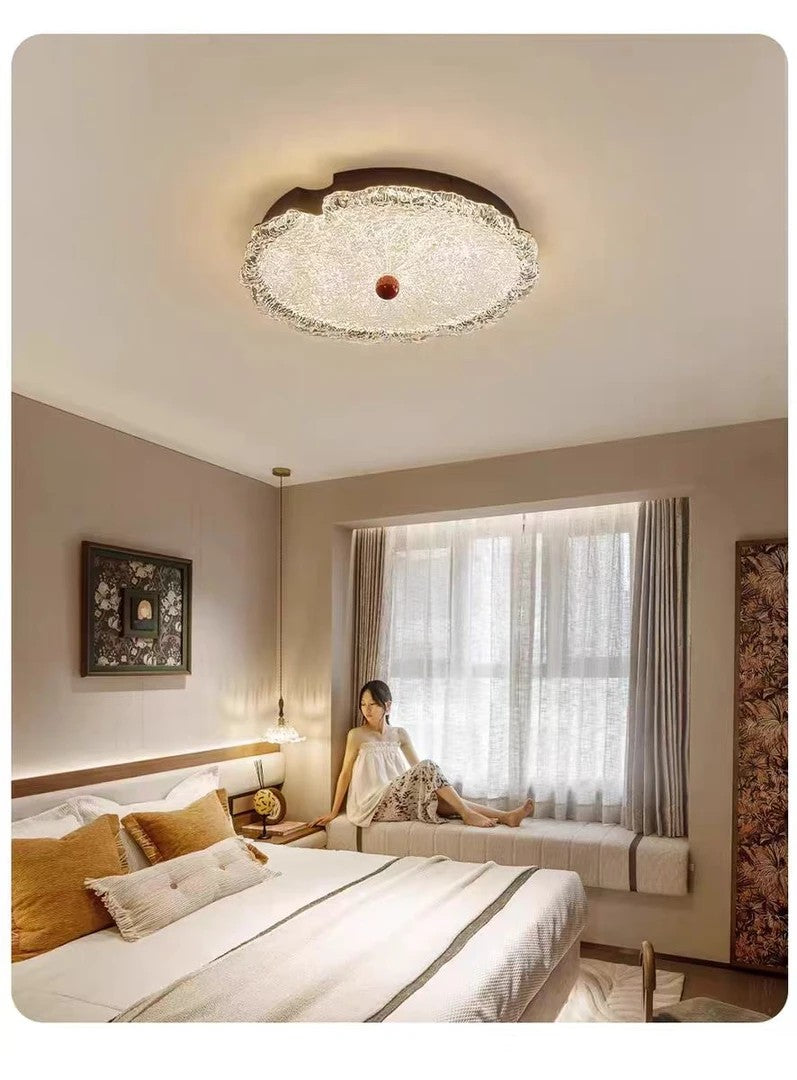 AM0446 · Gilded Lotus Leaf Ceiling Light · view 2