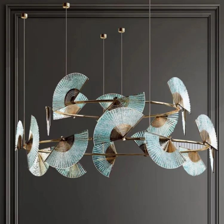 AM0465 · Chinese Fan-Shaped Chandelier · view 1