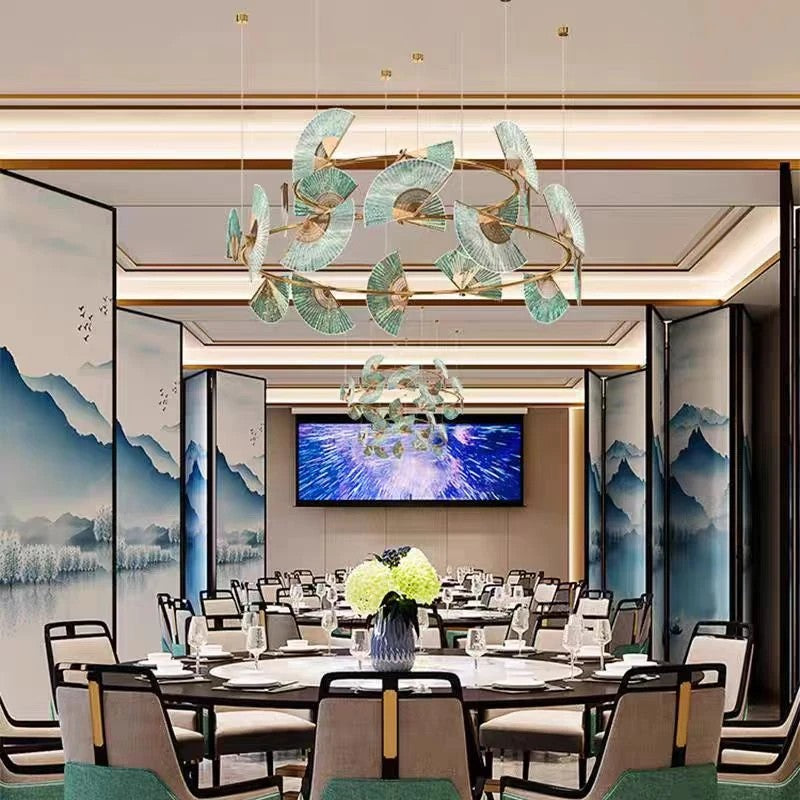 AM0465 · Chinese Fan-Shaped Chandelier · view 4