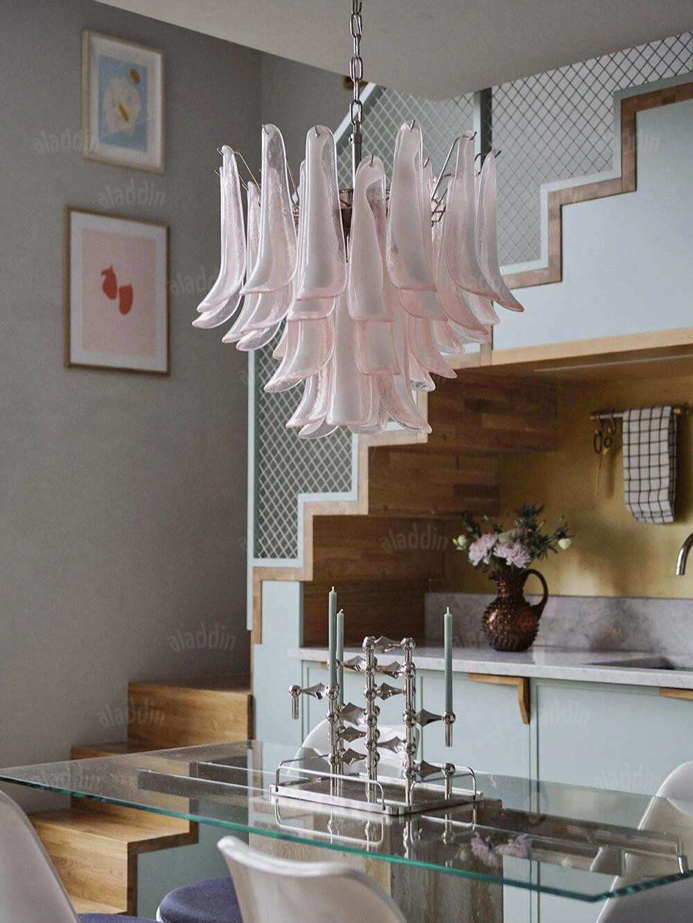 Tiered Textured Glass Chandelier — AM0237, view 21