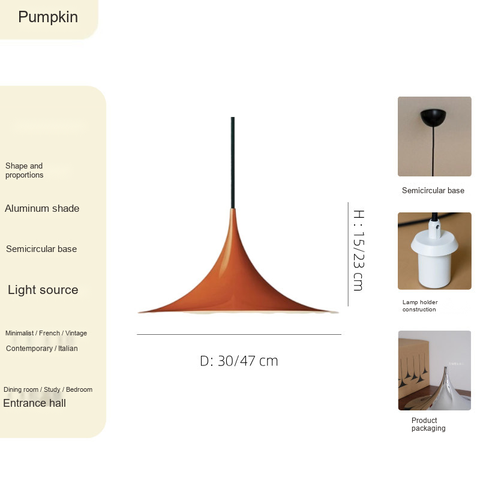 Pumpkin · Aluminum shade · 30x30x15cm