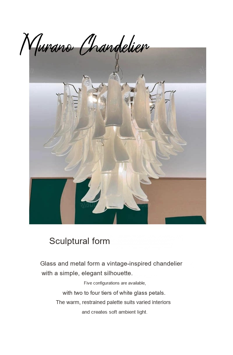 Tiered Textured Glass Chandelier — AM0237, view 14