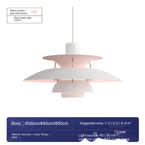 White exterior / pale pink interior Warm-white light source · 30x30x16cm