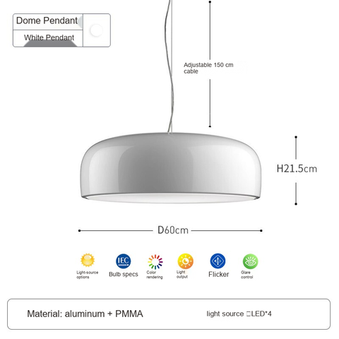 Gloss white Pendant · Diameter 60cm