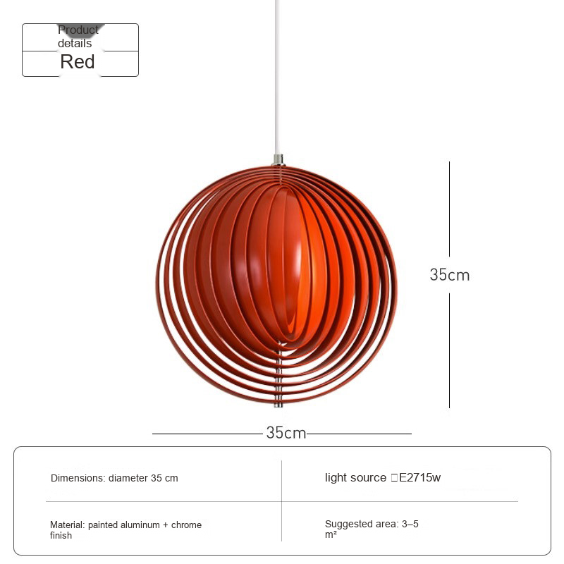 Sculptural Moon Pendant Light — AM0150, view 5