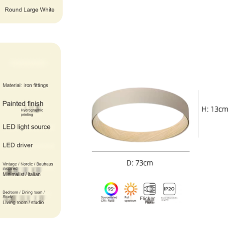 White Flat Large D730*H130 Yiergo driver + Full spectrum