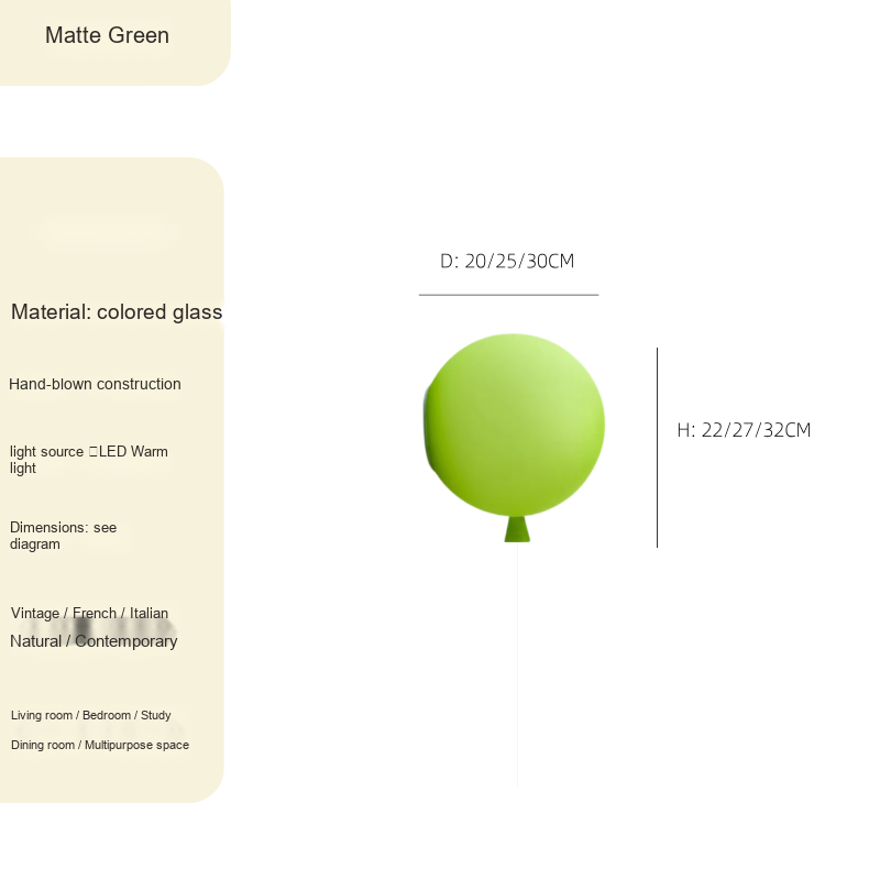 Colorful Balloon Wall Light — AM0155, view 18