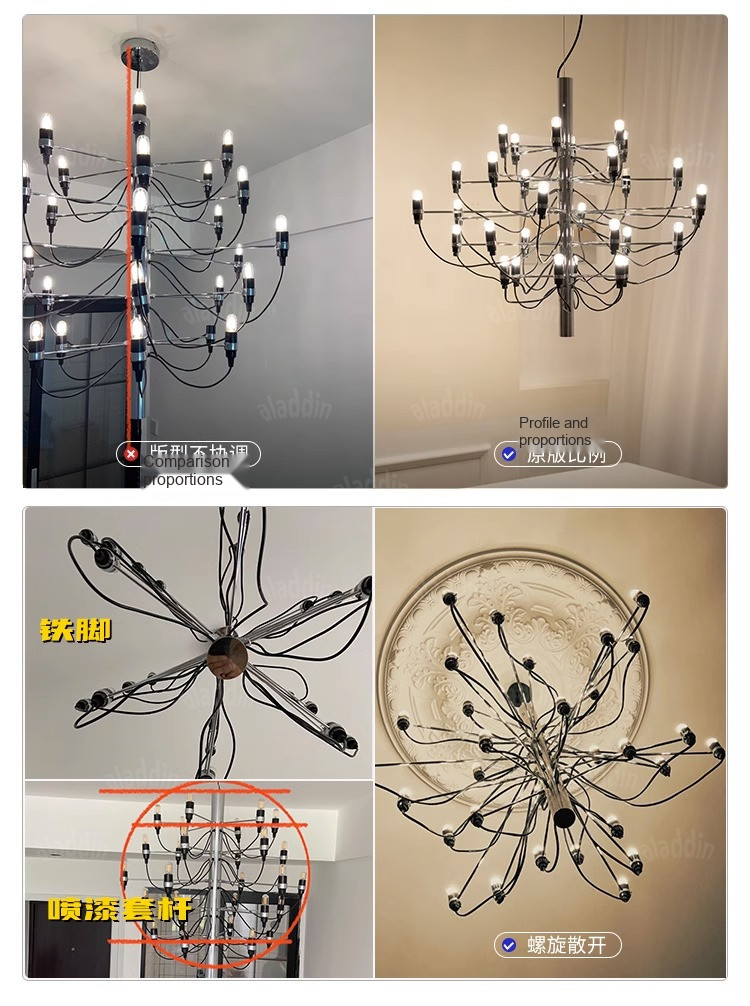 Multi-Arm Candle Chandelier — AM0220, view 25