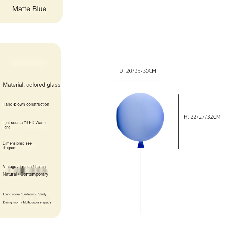 Colorful Balloon Wall Light — AM0155, view 16
