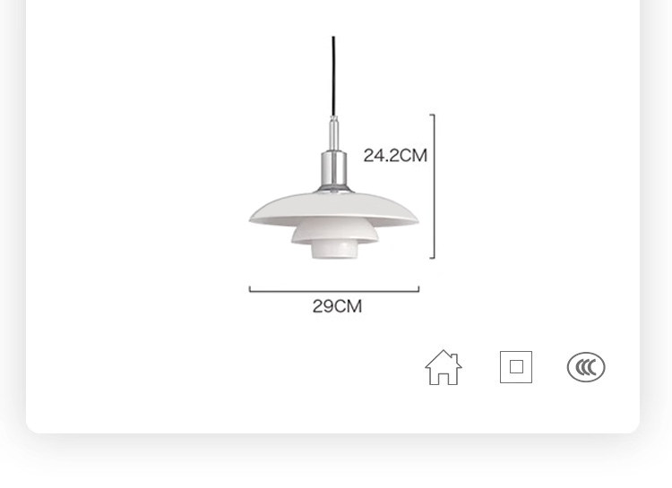 Layered Opal Glass Pendant Light — AM0151, view 20