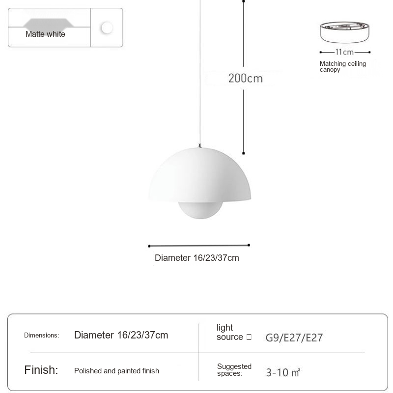 Flowerbud Pendant Light — AM0134, view 25