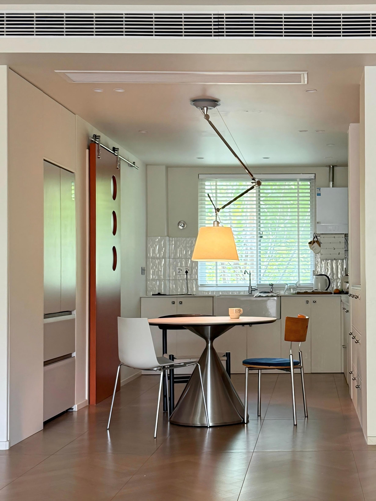 Adjustable Swing-Arm Parchment Pendant — AM0133, view 2