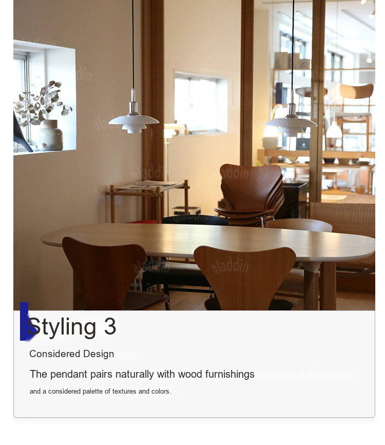 Layered Opal Glass Pendant Light — AM0151, view 18