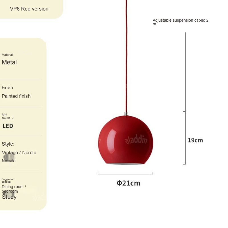 Dome Bedside Pendant Light — AM0210, view 6