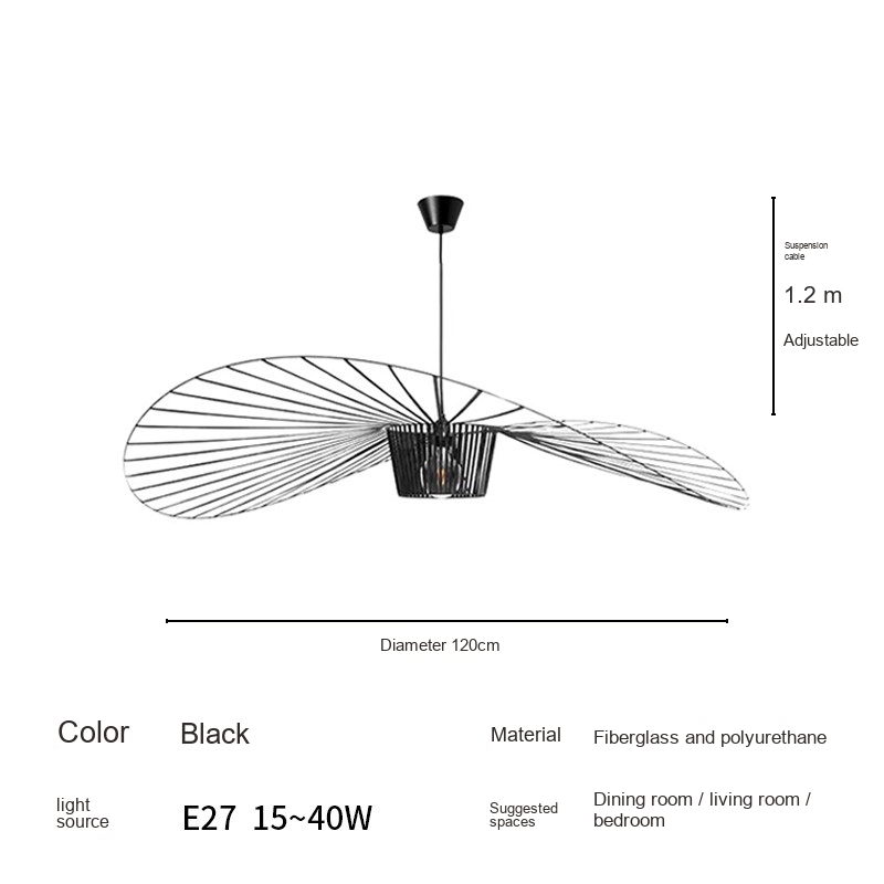 Wide Brim Pendant Light — AM0215, view 13