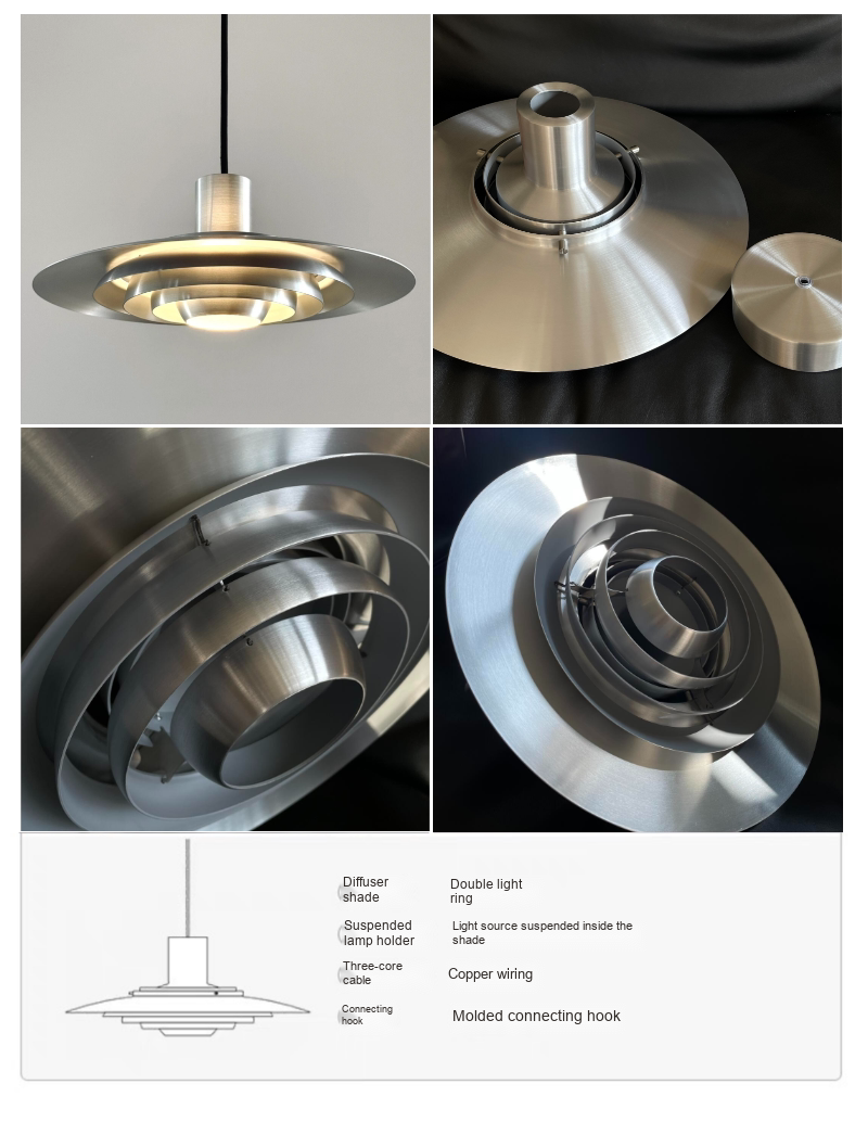 Brushed Disc Pendant Light — AM0137, view 27