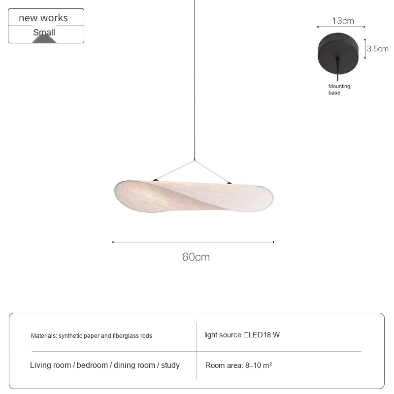 Sculptural Cloud Pendant Light — AM0204, view 6