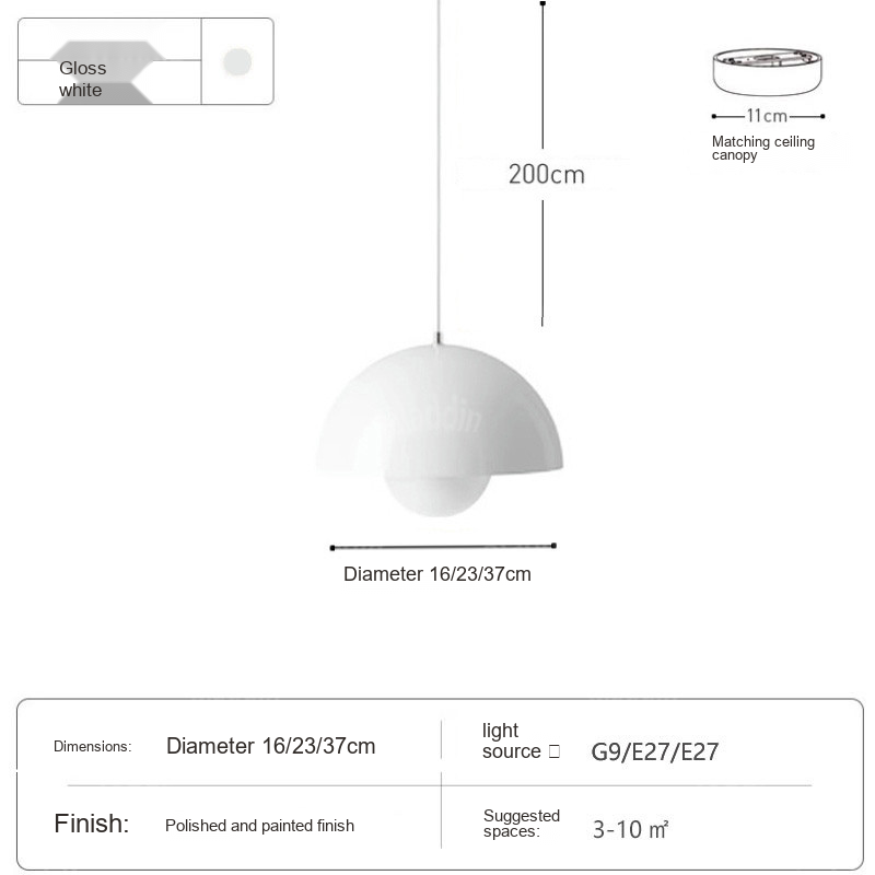 Flowerbud Pendant Light — AM0134, view 20