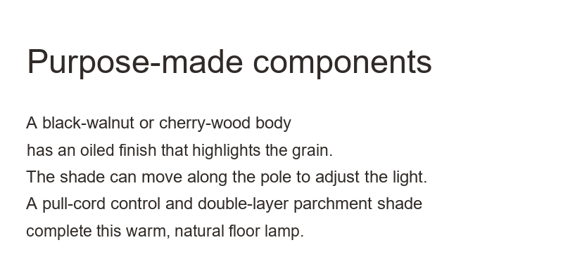 Solid Wood Parchment Floor Lamp — AM0240, view 12