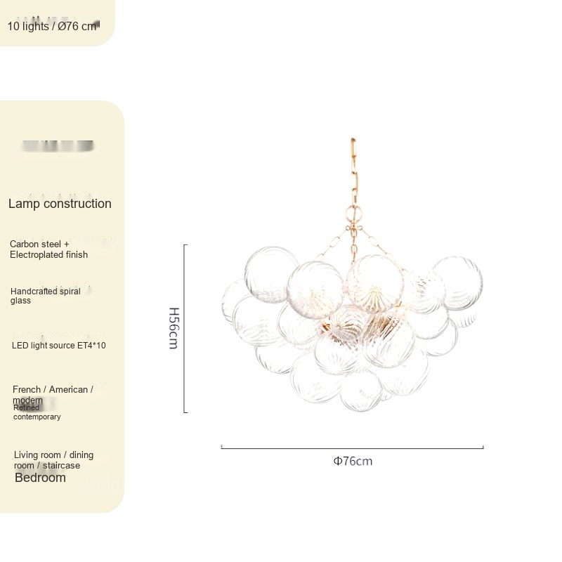Glass Bubble Chandelier — AM0238, view 8