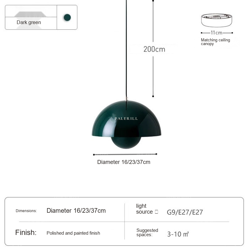 Flowerbud Pendant Light — AM0134, view 17