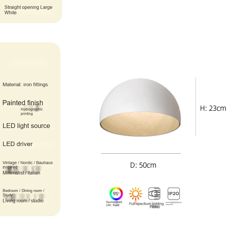 Wood Accent Ceiling Light — AM0188, view 13