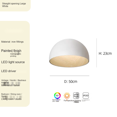 White Straight opening Large D500*H240 Yiergo driver + Full spectrum