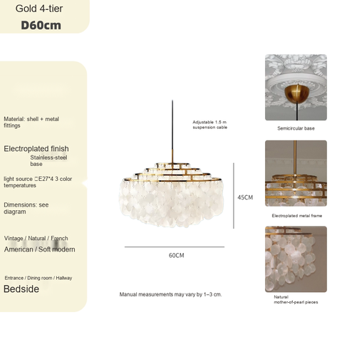 4-tier Diameter 60cm Gold