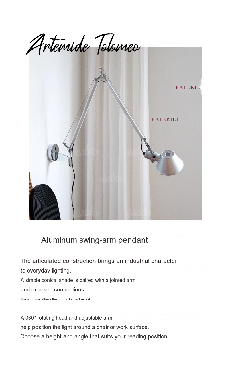 Extendable Swing-Arm Wall Light — AM0146, view 4